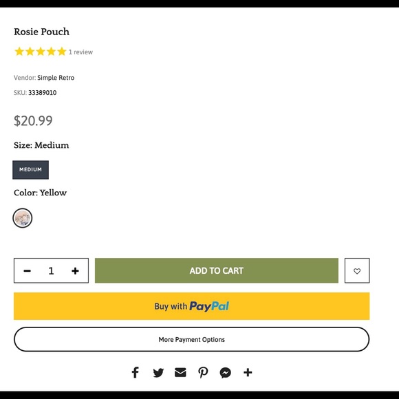 NWT Simple Retro Rosie Pouch - Picture 6 of 8